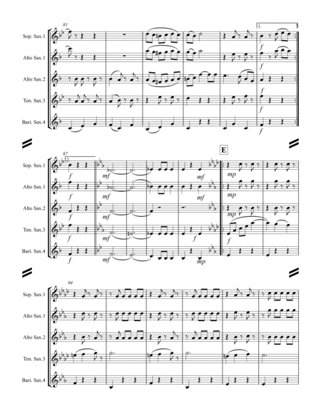 The Blue Danube (for Saxophone Quartet SATB or AATB) image number null