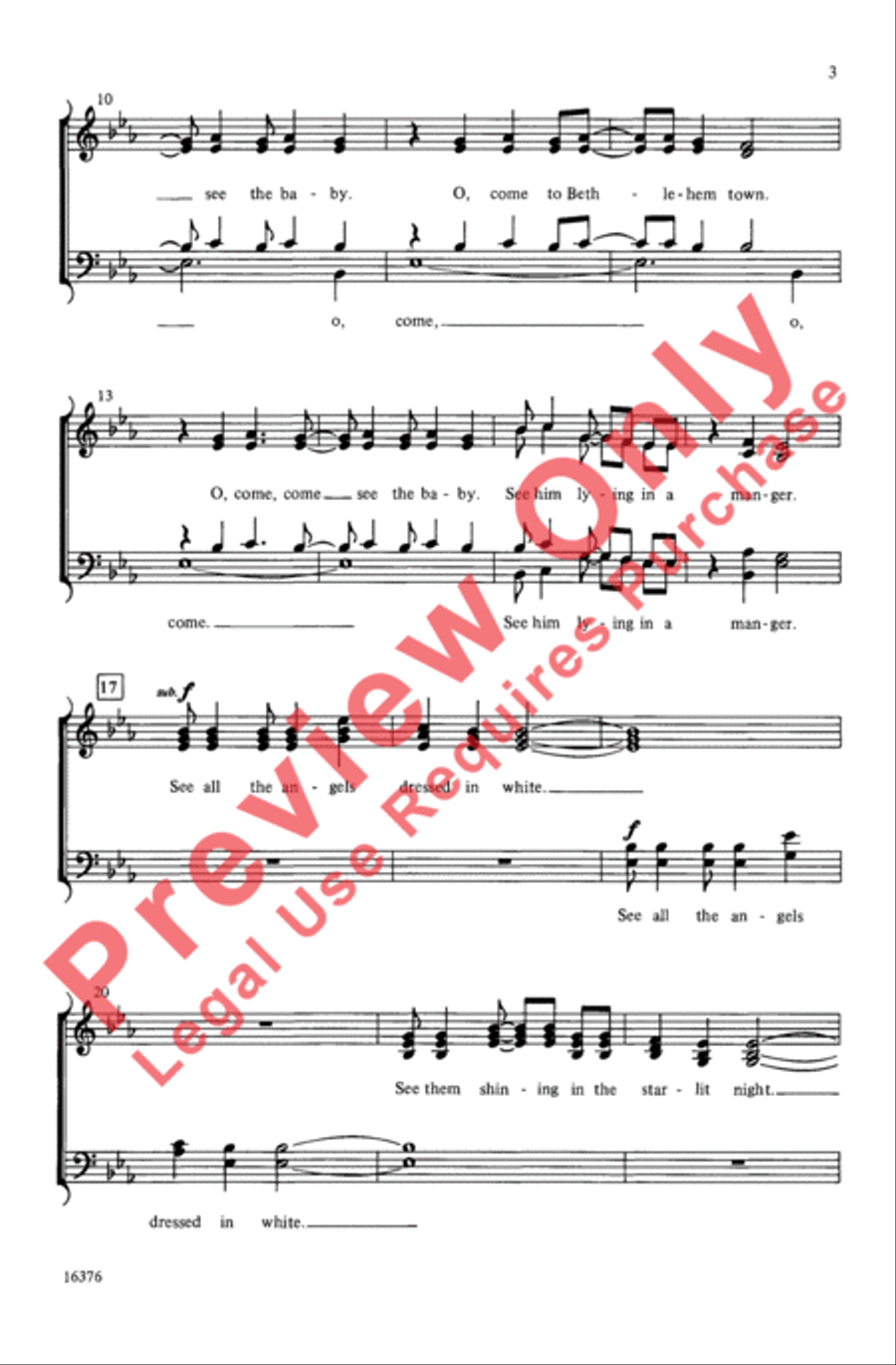 Come, See the Baby 4-Part scores gallery preview page 3