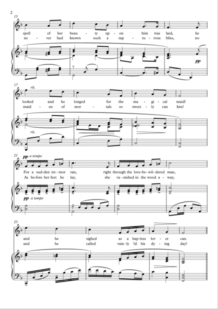 Vilia (English version) - The Merry Widow (F Major) Voice scores gallery preview page 3