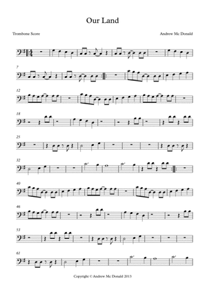 Our Land Bb Trombone Score