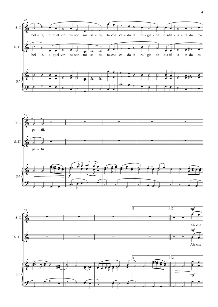 Damigella tutta bella Damigella tutta bella Piano scores gallery preview page 4