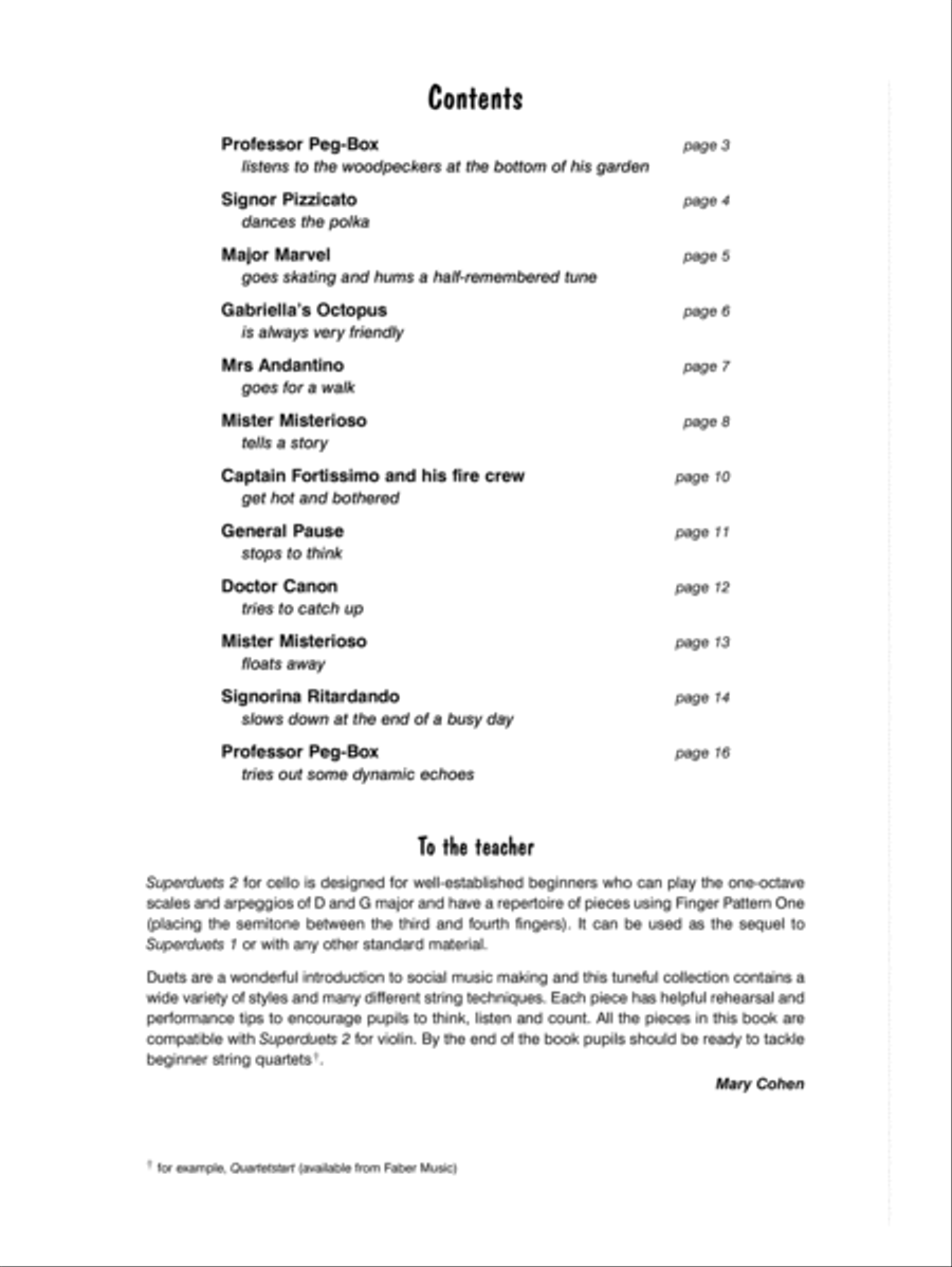 Superduets for Cello, Book 2 String Duet scores gallery preview page 2