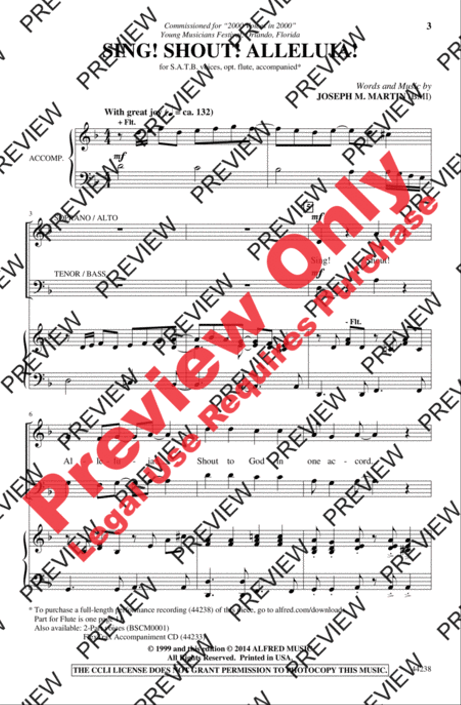 Sing! Shout! Alleluia! Sing! Shout! Alleluia! 4-Part scores gallery preview page 3