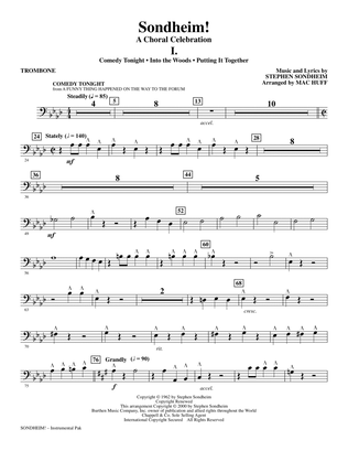 Book cover for Sondheim! A Choral Celebration (Medley) (arr. Mac Huff) - Trombone