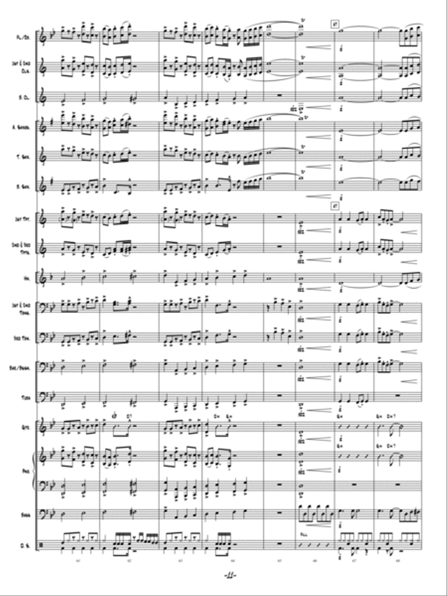 Ain't No Stoppin' Us! Concert Band scores gallery preview page 10