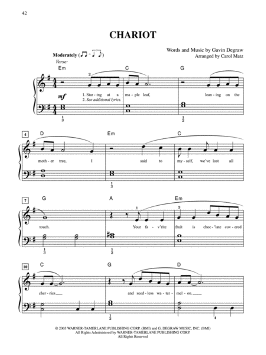 2000-2009 Best Pop and Movie Hits Easy Piano scores gallery preview page 2