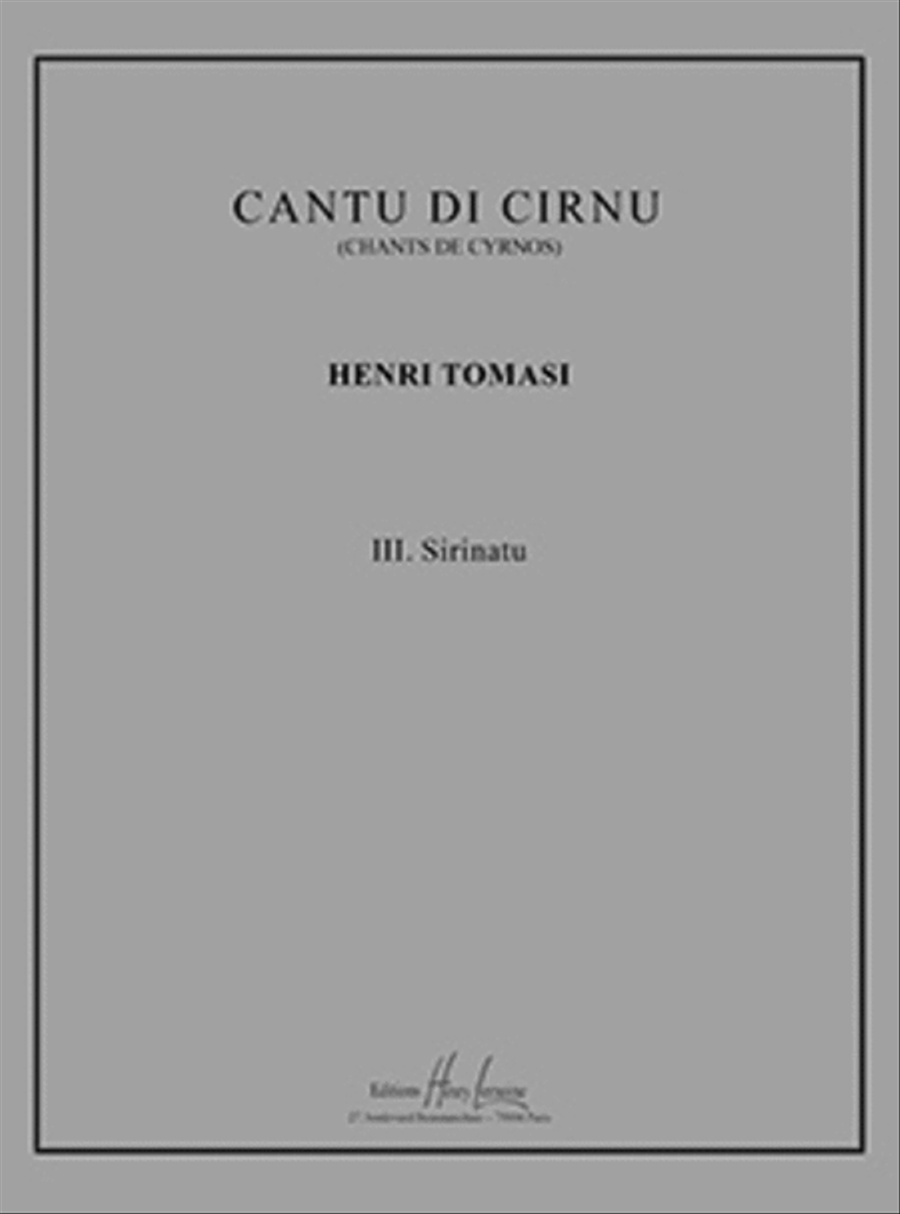 Cantu di Cirnu No. 3 Sirinatu