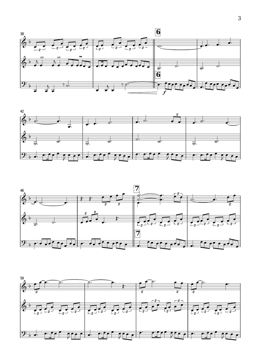 Last Of The Mohicans (main Theme) String Trio scores gallery preview page 3