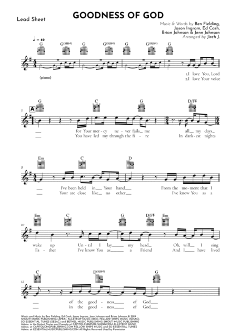 Goodness Of God Guitar scores gallery preview page 2
