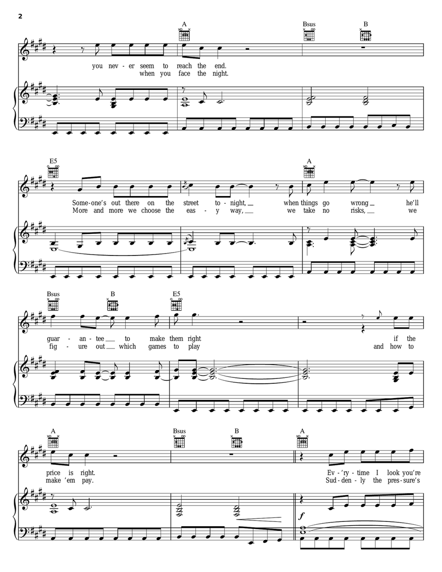 American Storm American Storm Piano, Vocal, Guitar scores gallery preview page 2