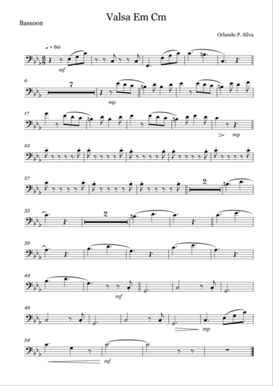 Valse in C minor Chamber Music scores gallery preview page 6