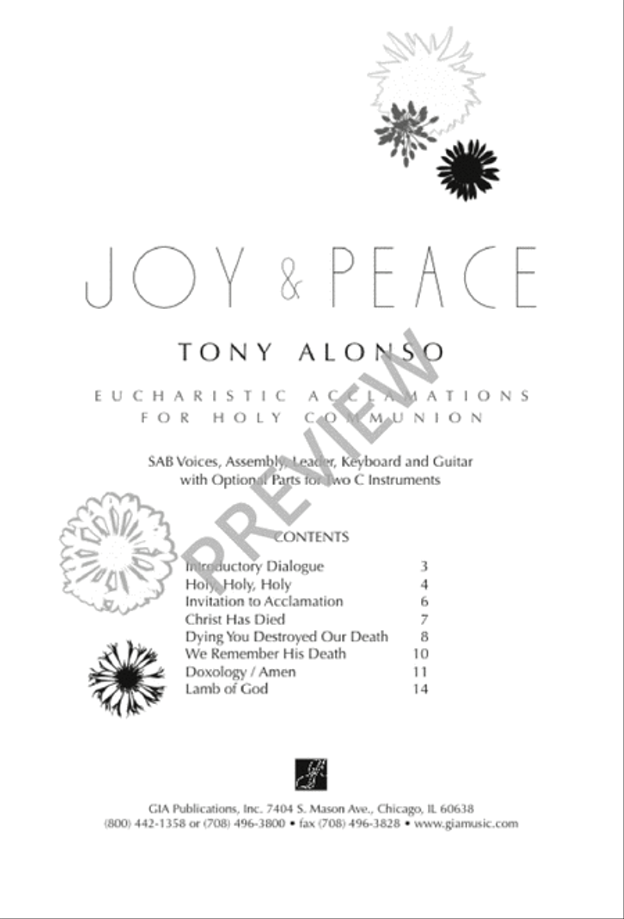 Joy and Peace - Choral / Accompaniment edition 3-Part scores gallery preview page 2
