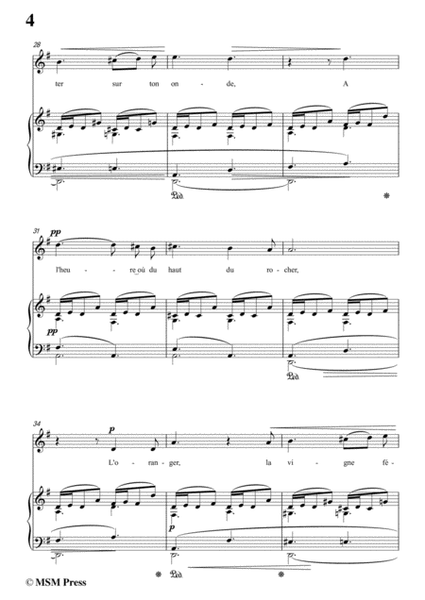 Bizet-Douce Mer in G Major，for voice and piano image number null