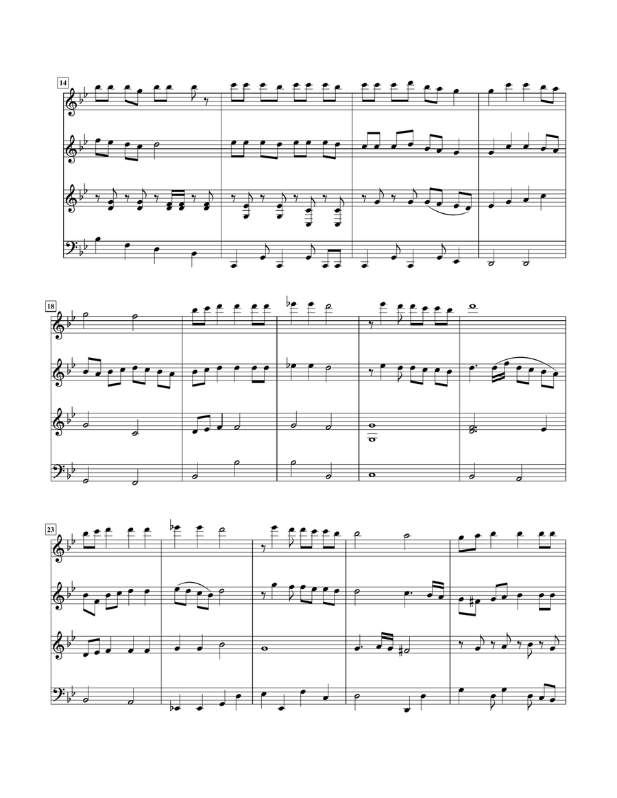 Siman Tov for String Quartet in G minor String Quartet scores gallery preview page 2