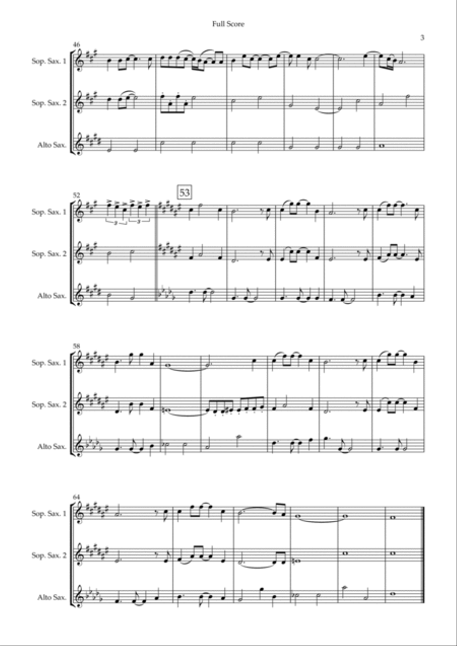 You'll Be In My Heart Woodwind Trio scores gallery preview page 3