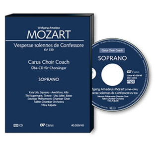 Book cover for W. A. Mozart: Vesperae solennes de Confessore. Carus Choir Coach