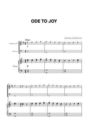 Beethoven - Ode to Joy for Trumpet in Bb, Bassoon and Piano