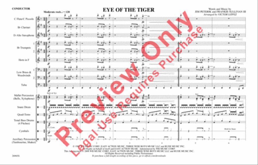 Eye of the Tiger Marching Band scores gallery preview page 2