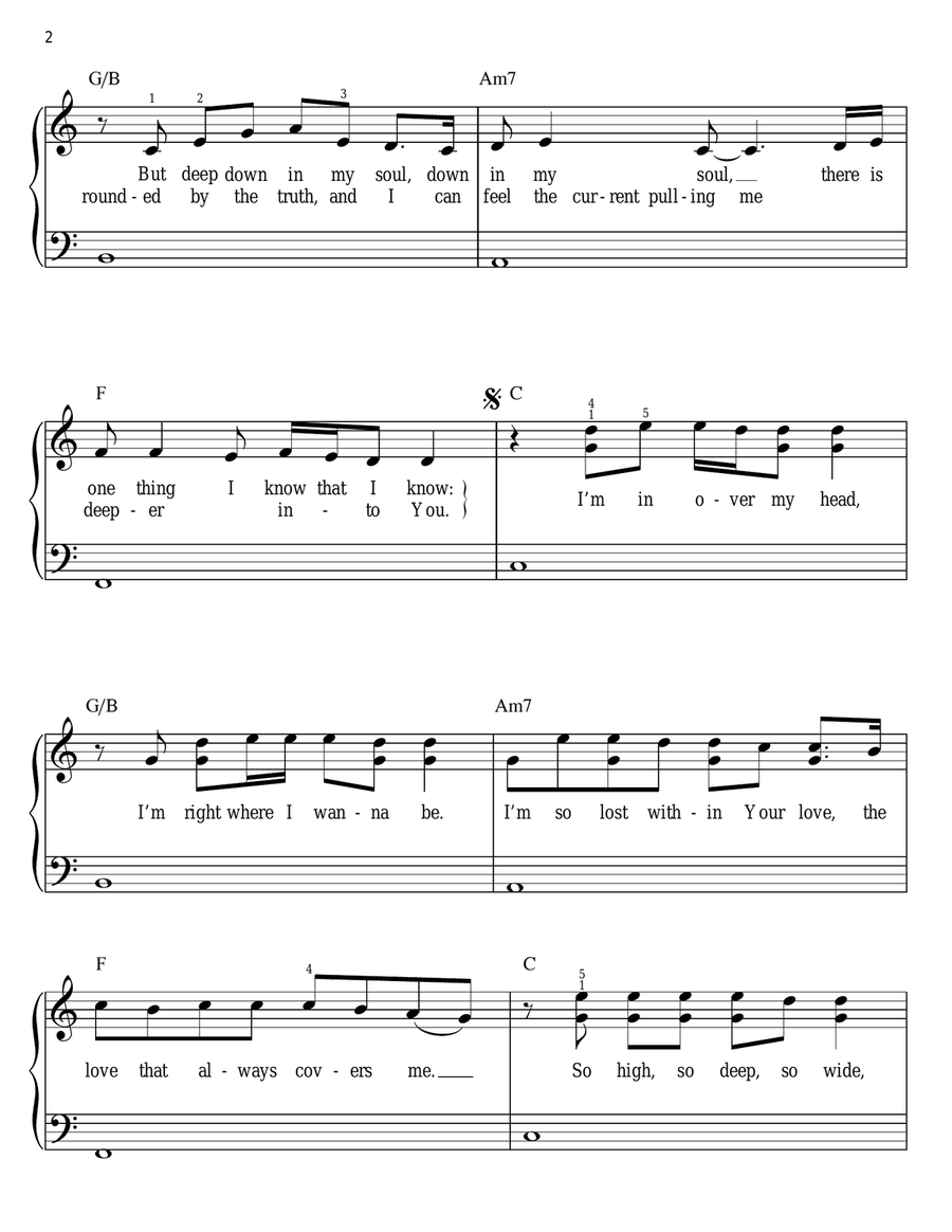 Over My Head Over My Head Easy Piano scores gallery preview page 2