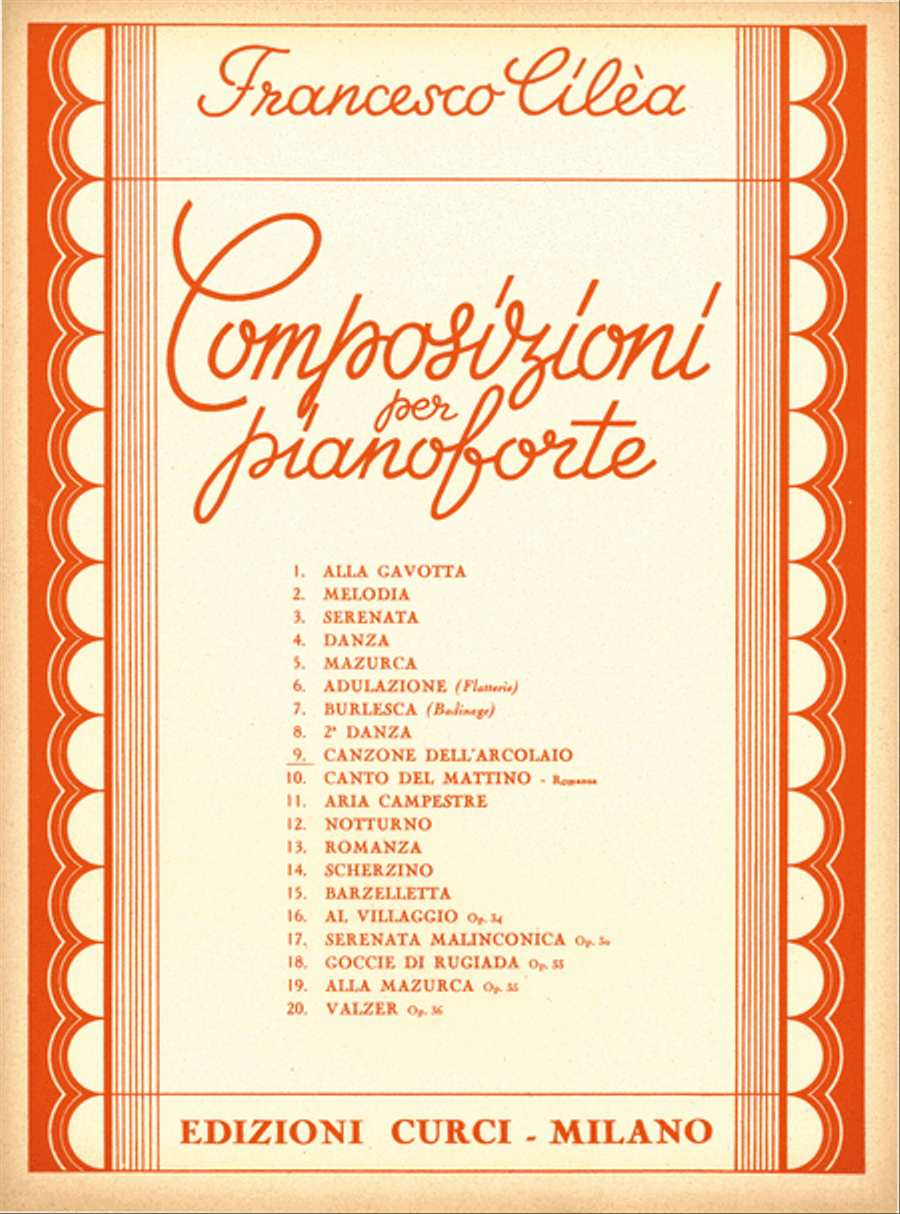Canzone dell'arcolaio Piano Solo scores gallery preview page 1