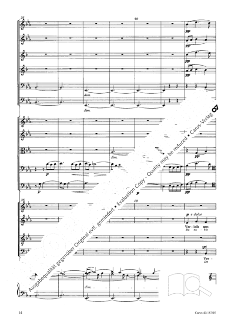 We all believe in one true God (Wir glauben all an einen Gott) 4-Part scores gallery preview page 15