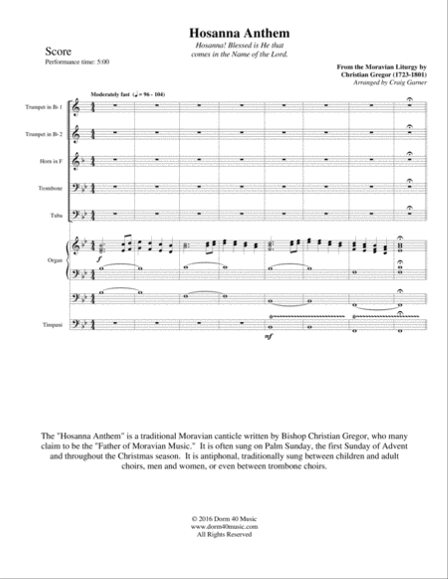 Hosanna Anthem Brass Ensemble scores gallery preview page 2