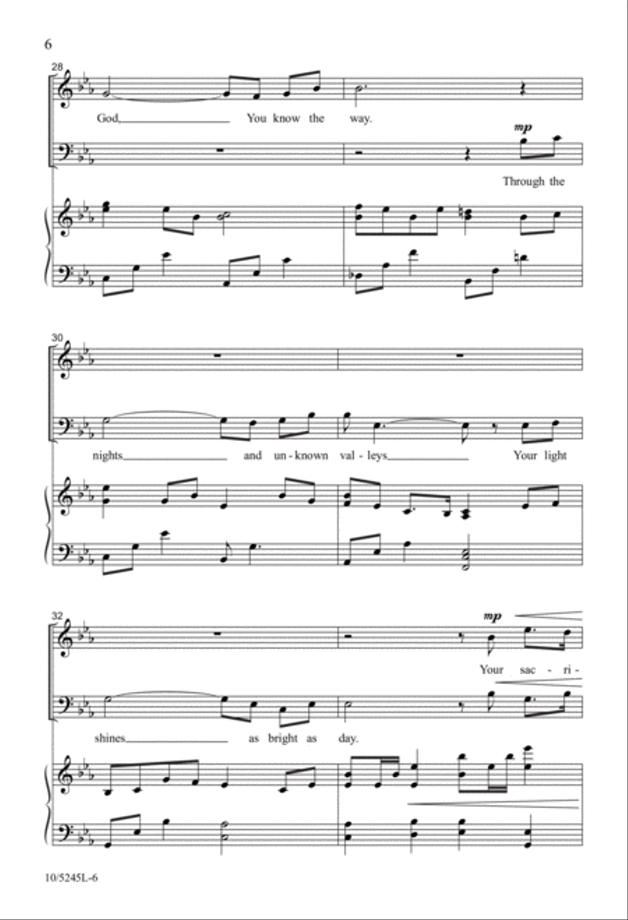 I Will Follow You 4-Part scores gallery preview page 6