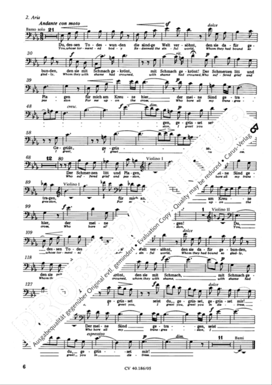 O sacred head, sore wounded (O Haupt voll Blut und Wunden) 4-Part scores gallery preview page 7
