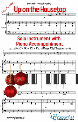 Book cover for Up on the Housetop - Solo with easy Piano acc. (key F)