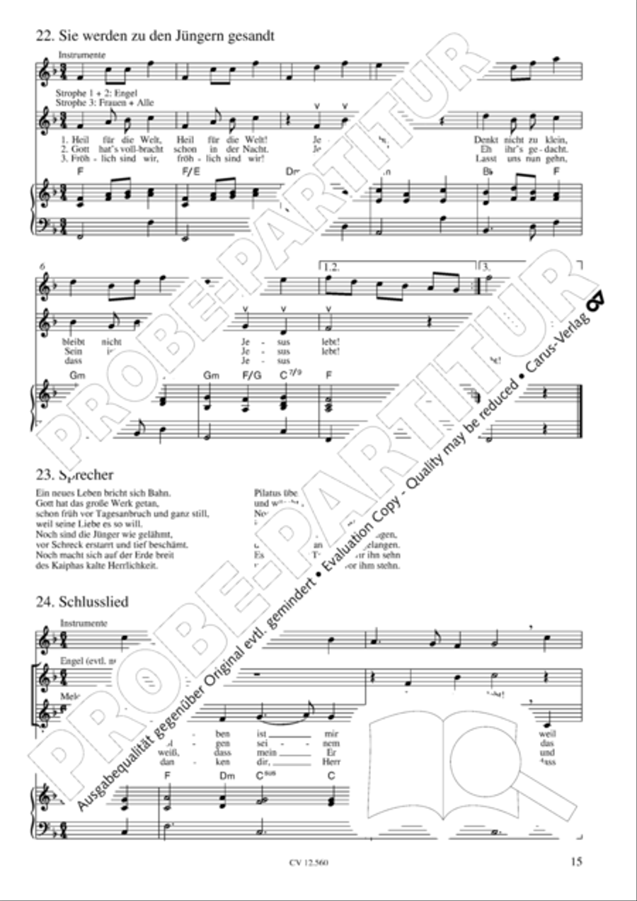 Das Tochterlein des Jairus Children's Choir scores gallery preview page 16