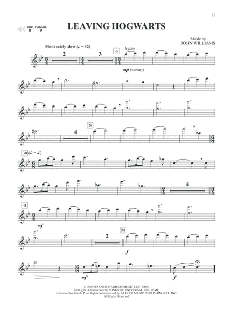 Harry Potter Instrumental Solos Flute Solo scores gallery preview page 3