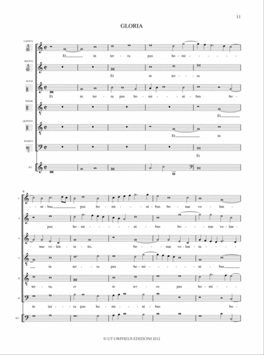 Missa In Illo Tempore for 6 Voices (SSATTB) and Continuo (Venezia 1610) Choir scores gallery preview page 3