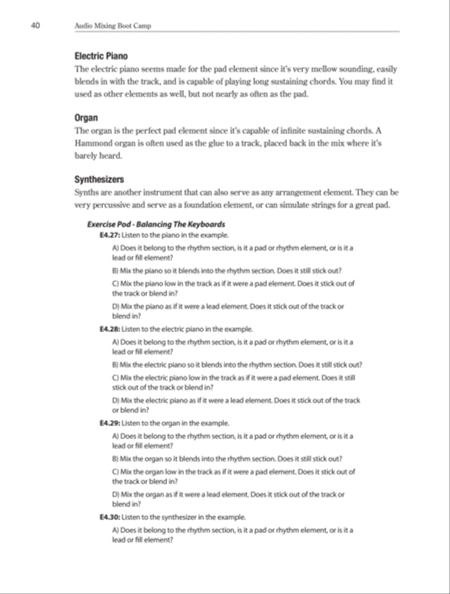 Audio Mixing Boot Camp Textbook scores gallery preview page 10