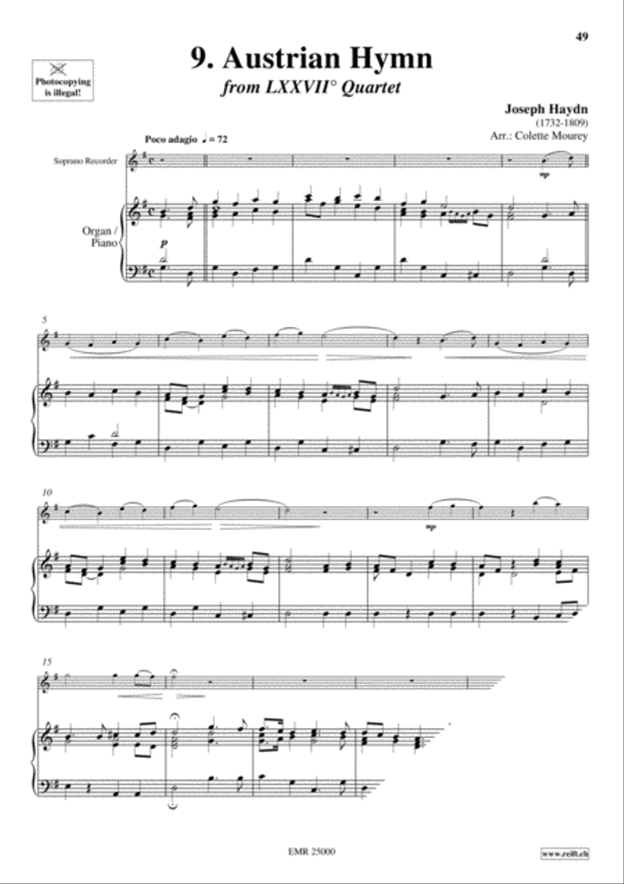 40 Greatest Classic Hits Vol. 1 Soprano Recorder scores gallery preview page 11