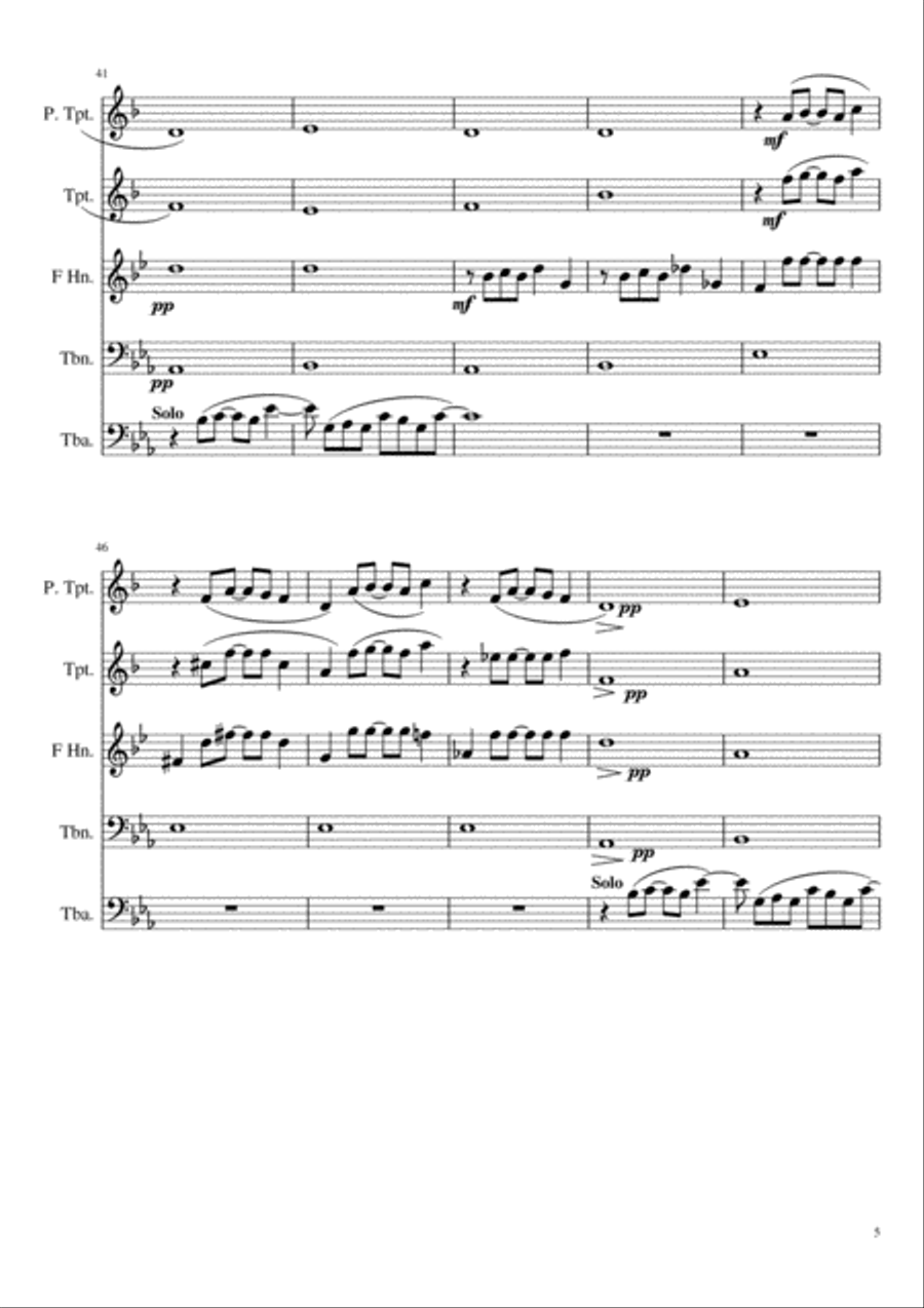 Losing My Mind Brass Ensemble scores gallery preview page 5