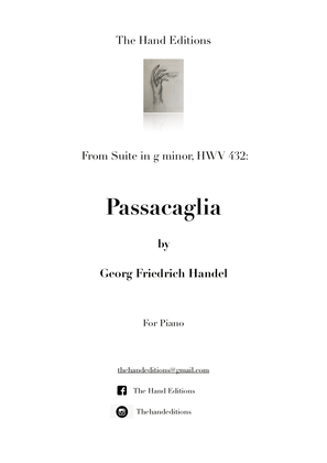 Passacaglia from "From Suite in g minor, HWV 432"- Handel