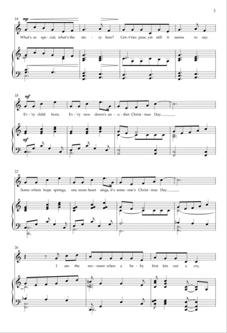 I am Christmas Day Unison Choir scores gallery preview page 3