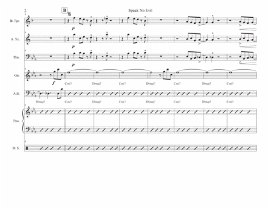 Speak No Evil Large Ensemble scores gallery preview page 2