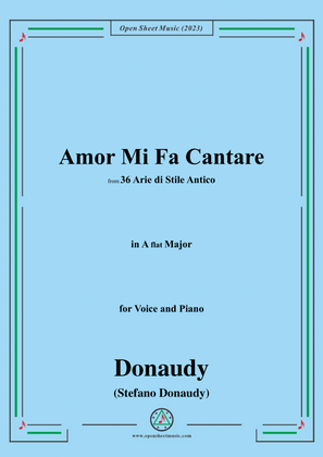 Donaudy-Amor Mi Fa Cantare,in A flat Major