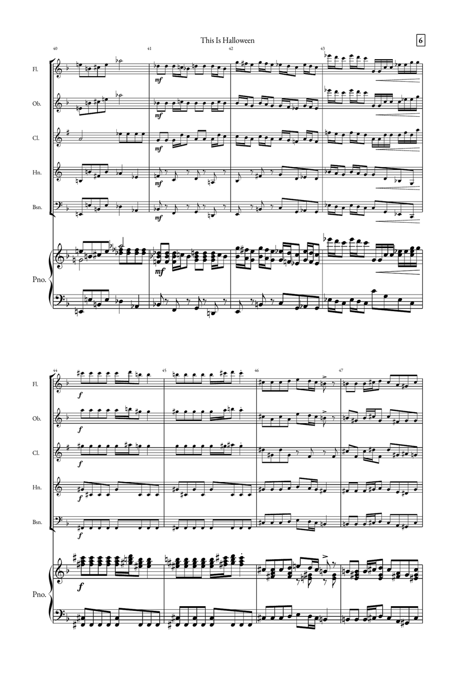 This Is Halloween Small Ensemble scores gallery preview page 6