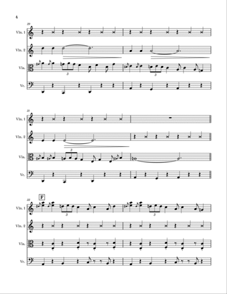 Unsquare Dance Unsquare Dance String Quartet scores gallery preview page 4