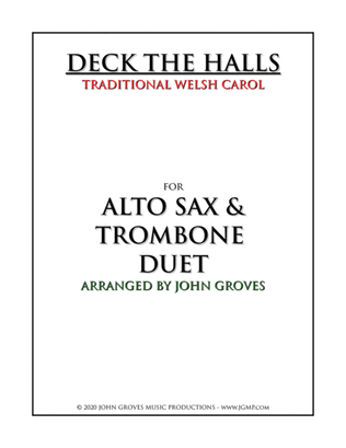 Book cover for Deck The Halls - Alto Sax & Trombone Duet