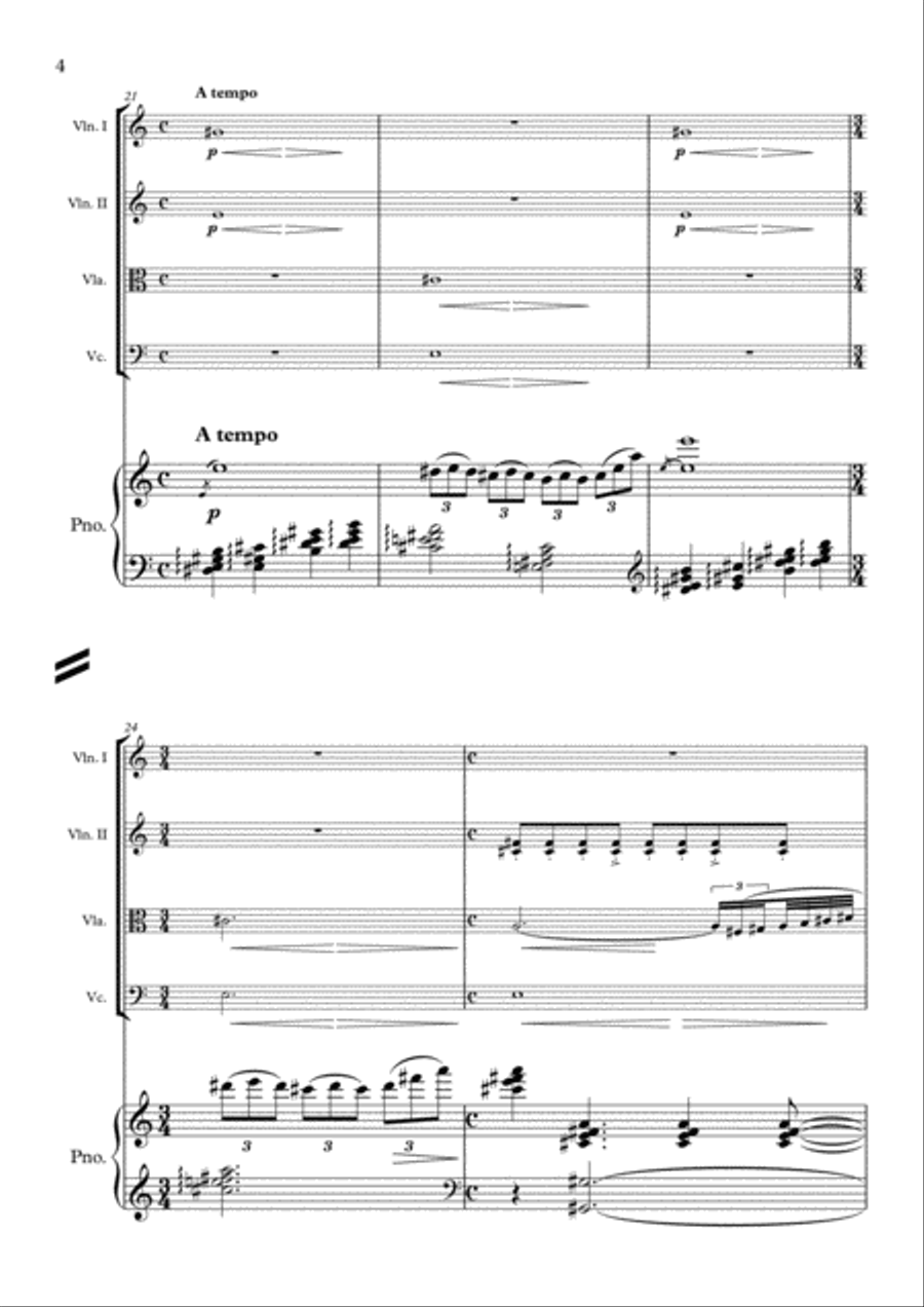 The wind among the reeds Piano Quintet scores gallery preview page 4