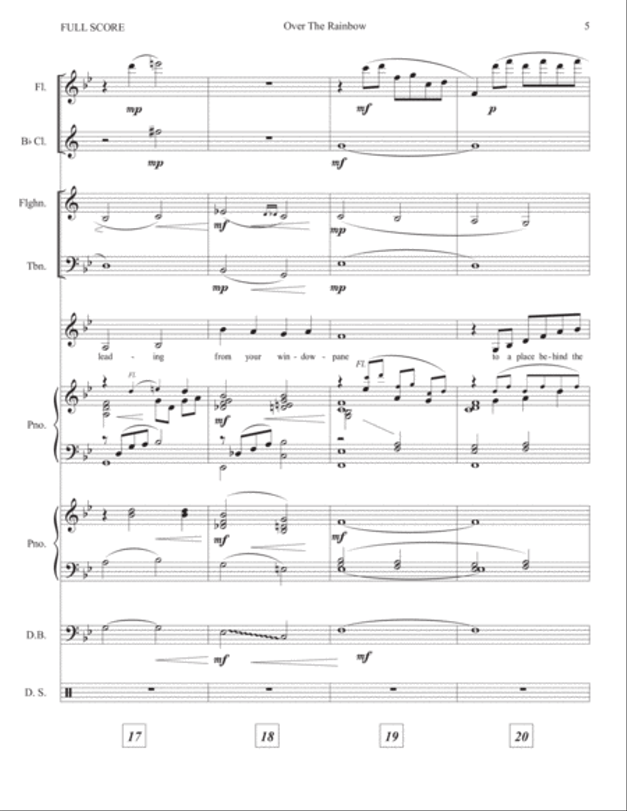 Over The Rainbow (from The Wizard Of Oz) - Score Only Large Ensemble scores gallery preview page 6