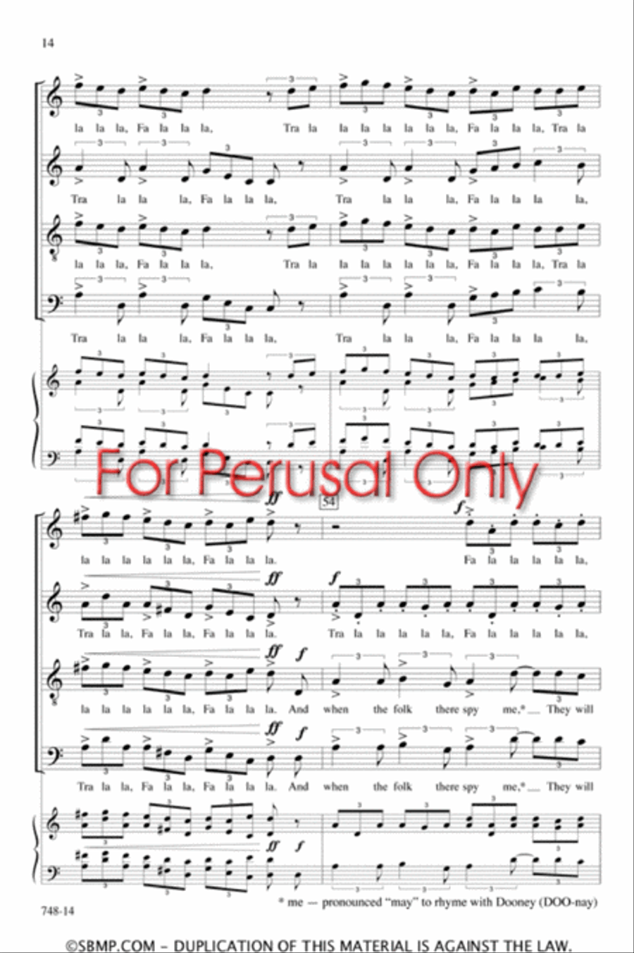 The Fiddler of Dooney - SATB Octavo 4-Part scores gallery preview page 13
