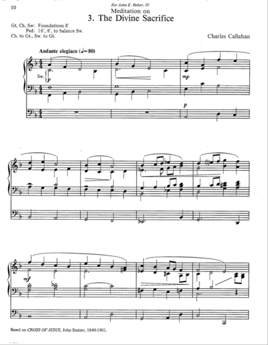 A Lenten Suite Organ scores gallery preview page 4