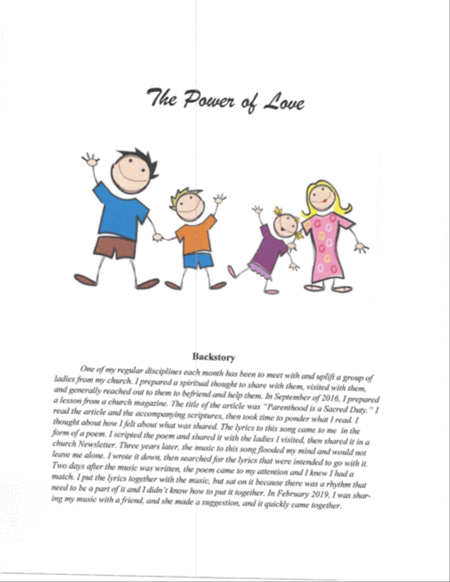There's a Power in Our Love 4-Part scores gallery preview page 1