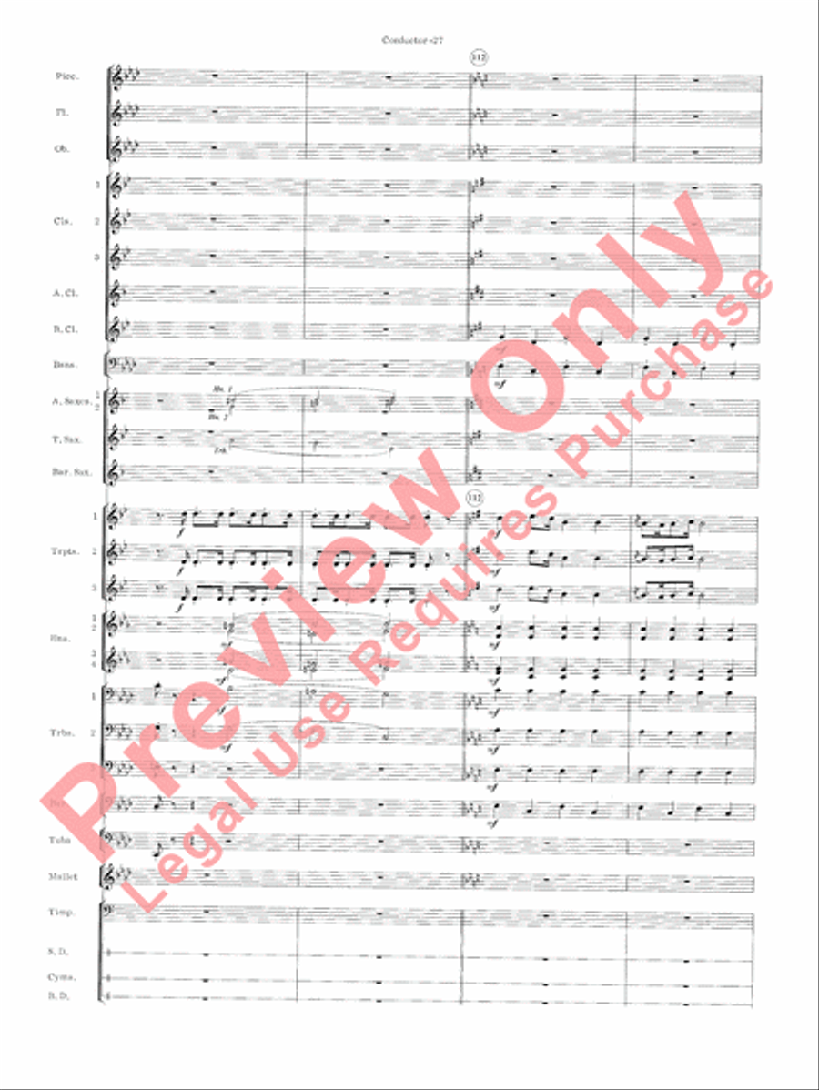Carmen Suite Concert Band scores gallery preview page 29