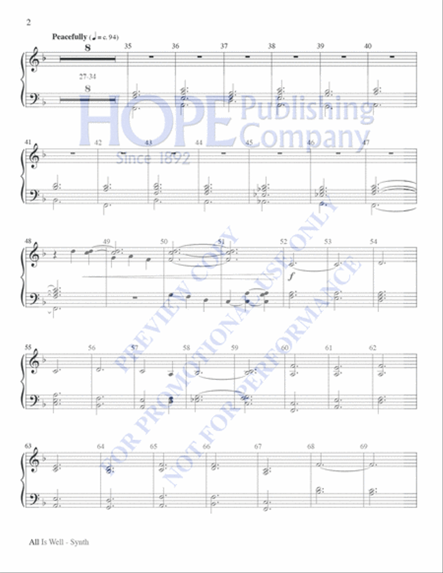 All Is Well Handbell Choir scores gallery preview page 18