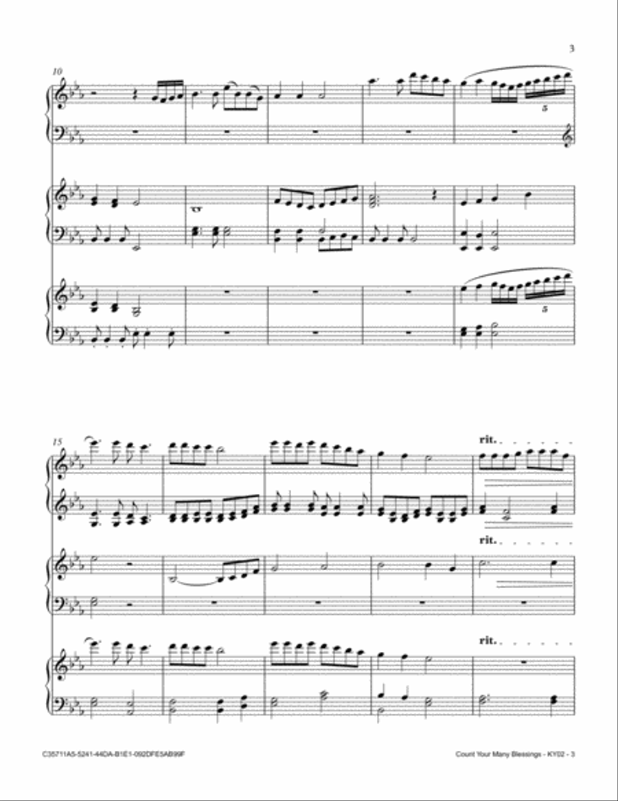 Count Your Many Blessings Small Ensemble scores gallery preview page 3